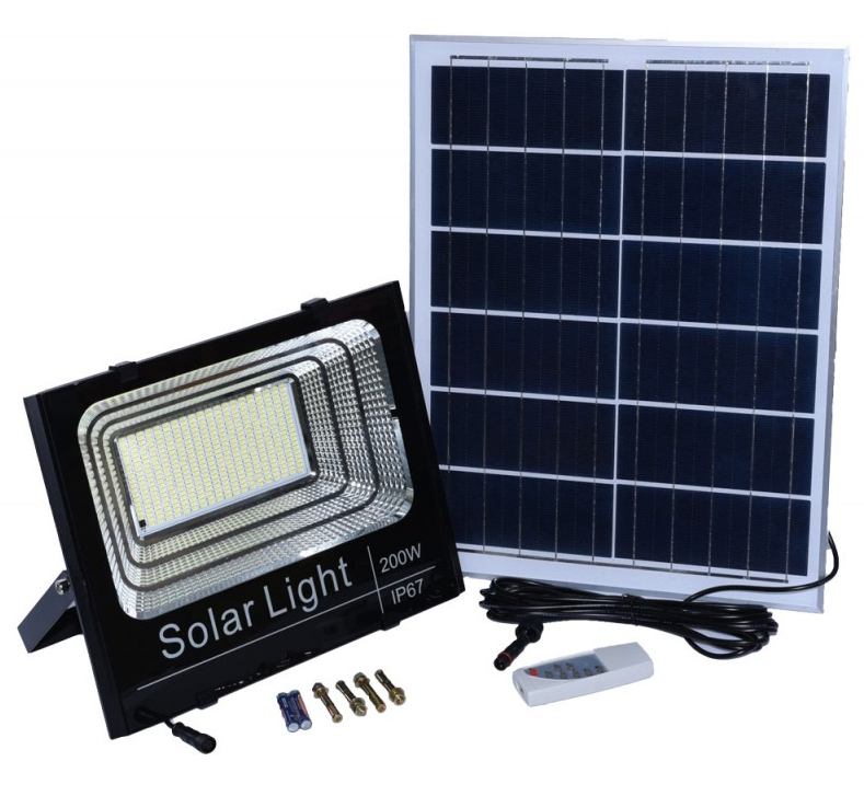 Proiector 200W cu Panou Solar si Telecomanda